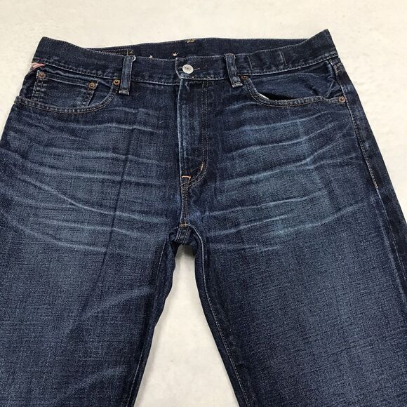 RALPH LAUREN Denim Supply Jean Men 33x34 Straight Dark Whisker Wash USA Fabric - Picture 3 of 14